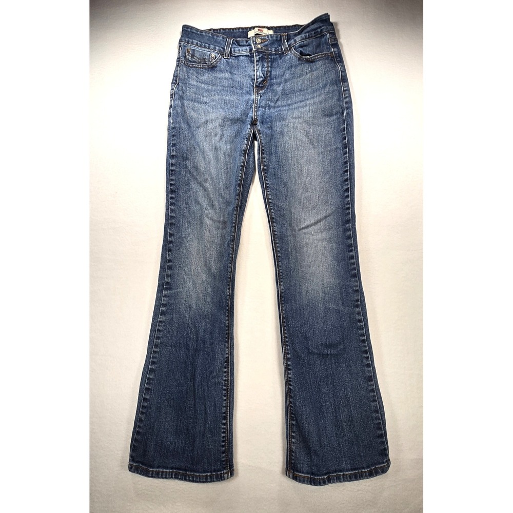 Levis 526 Slender Bootcut Jeans Blue Denim Flap Pocket 8M Medium Wash Stretch